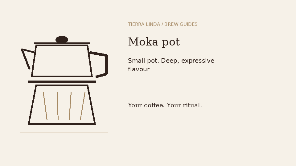 Moka pot brewing guide