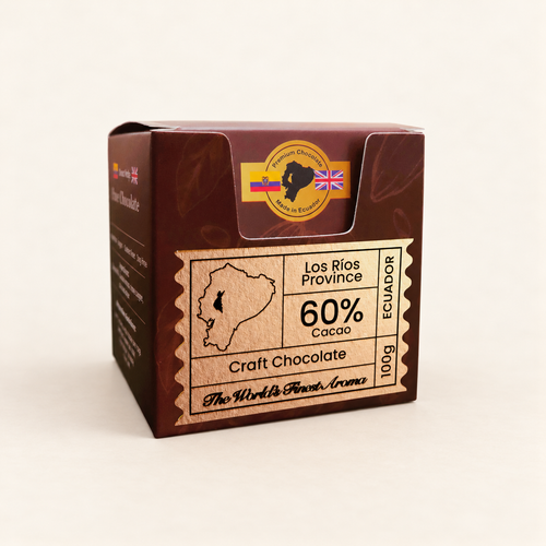 60% Tierra Linda hot chocolate box on warm ivory